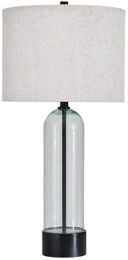 Signature Design by Ashley® Kerrbrook Black/Clear Table Lamp-0