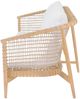 Moe's Home Collection Kuna Natural Teak Outdoor Sofa with White Cushions-2