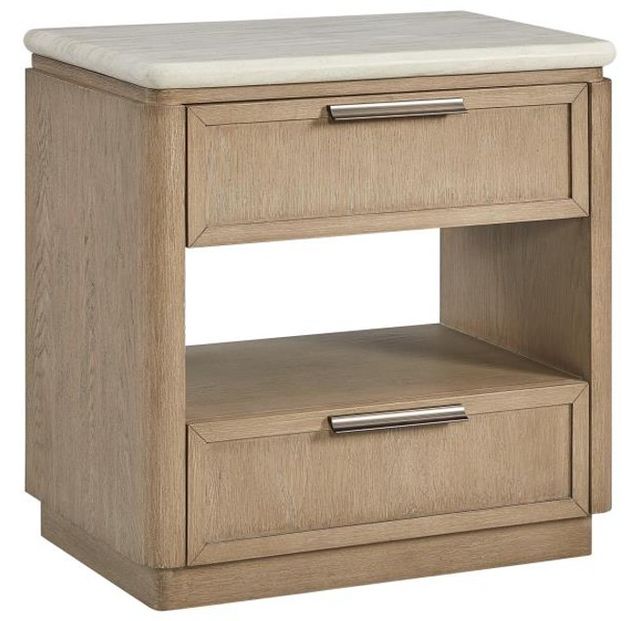 Bernards Trilogy Toffee Oak Drawer Front Nightstand-0