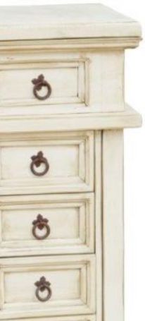 Million Dollar Rustic White Jewelry Chest with Side Door-2