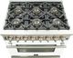 FORNO® Capriasca 36" Stainless Steel Pro Style Dual Fuel Range with White Door-2