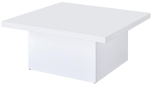 Coaster® Devar White High Gloss Coffee Table-2
