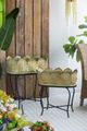A & B Home 2-Piece Black/Gold Planter with Legs Set-4