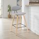 Armen Living Fox 3-Piece Blue/Oak Counter Stool Set-1