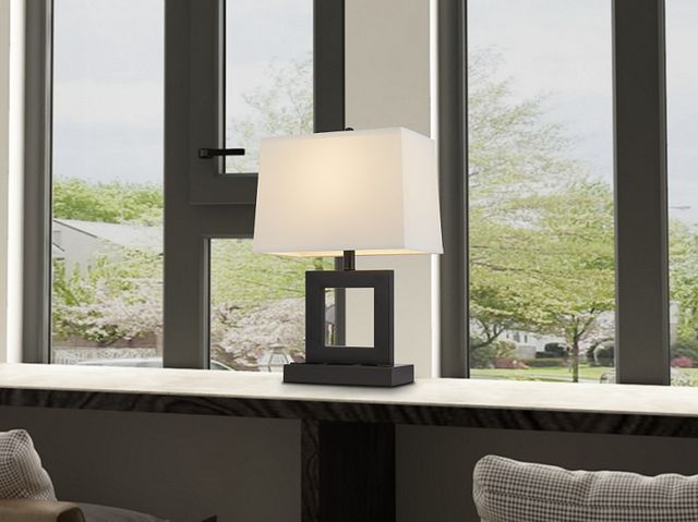Cal® Lighting & Accessories Cachan  Antique Bronze Table Lamp-1