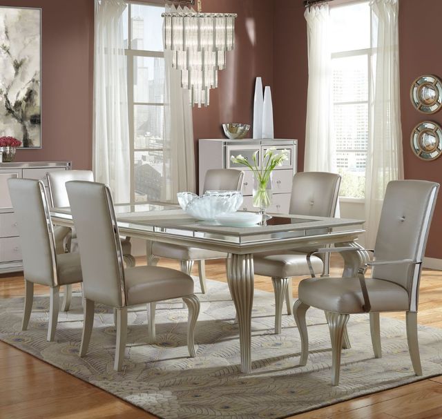 Michael Amini®  Hollywood Loft® Frost Dining Table-1