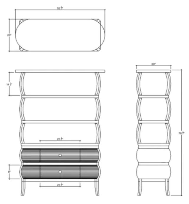 Bramble Customizable Savannah Open Bookcase-0