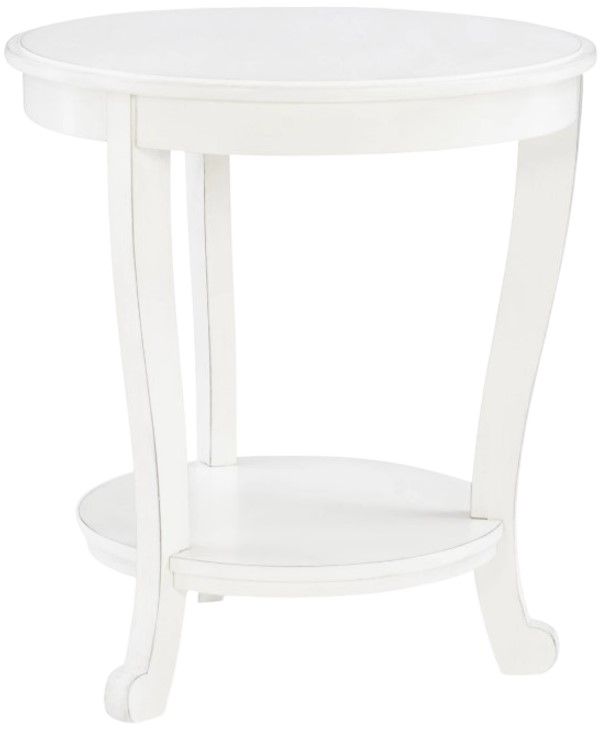 Powell® Marissa White Accent Side Table-0