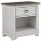American Woodcrafters Meadowbrook Sand/Whitewash 1-Drawer Nightstand-0