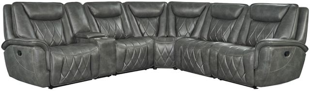 Corinthian Furniture Jordan 6-Piece Charcoal U-Shape Sectional-0