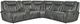 Corinthian Furniture Jordan 6-Piece Charcoal U-Shape Sectional-0