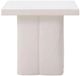TOV Furniture Kayla White Faux Plaster Indoor/Outdoor Side Table-3