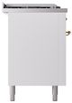 Ilve® Nostalgie II Series 60" White Pro Style Dual Fuel Range-2