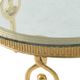 A & B Home Glass Top Round Coffee Table with Golden Legs-4