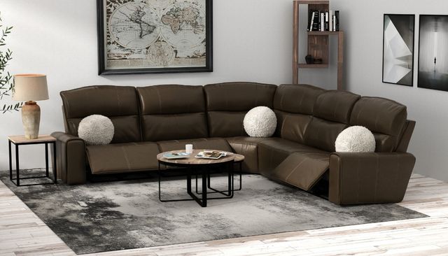 Catnapper Tramonti 5-Piece Chocolate Power Reclining Curved Sectional-1