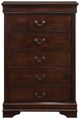 Elements International Louis Philippe Cherry 5-Drawer Chest-1
