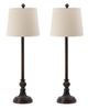 A & B Home 2-Piece Black/White Table Lamp Set-0