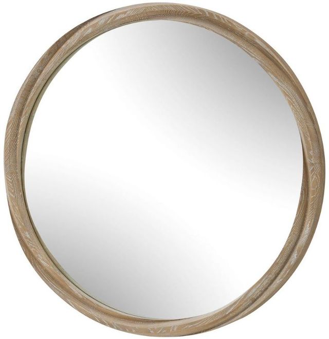 Uttermost® Landry Aged Light Wood Round Mirror-3