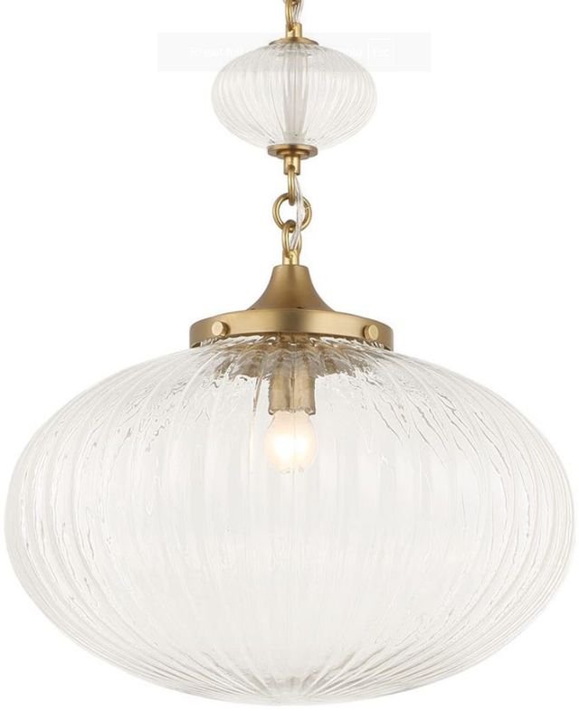 Uttermost® Bellaire Clear/Matte Gold Pendant-4