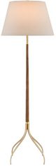 Currey & Company Circus Brushed Brass/Natural/Off-White Floor Lamp-0
