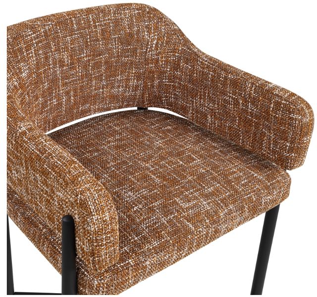 Meridian Furniture Dame Cognac/Black Upholstered Counter Stool-4