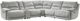 Steve Silver Co. Olsen 6-Piece Silver L-Shape Dual-Power Zero-Gravity Reclining Sectional-0