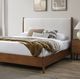 Furniture of America® Thusis 4-Piece Walnut/Beige Queen Bedroom Set-2