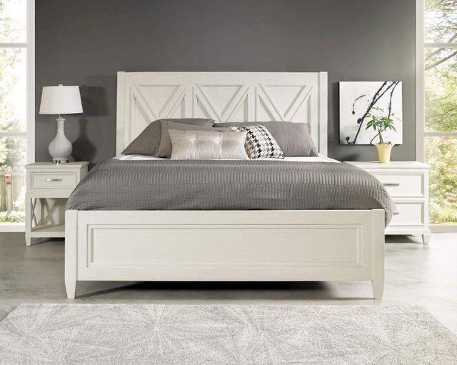 Riverside Furniture Osborne Winter White Queen Panel Bed-3