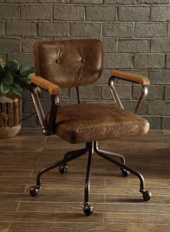ACME Furniture Hallie Vintage Whiskey Leather Office Chair-1