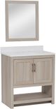 Linon Barkley 5-Piece Sandstone 31" Sink Vanity Mirror Floor Cabinet Set-3