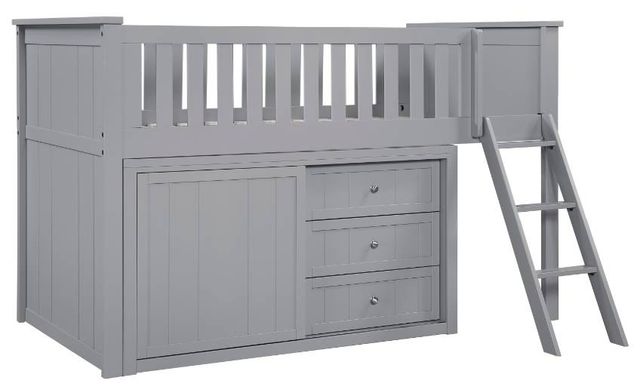 Homelegance® Orion Gray Twin Low Loft Bunk Youth Bed with Dresser-0