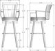 Amisco Customizable Cardin Swivel Spectator Stool-2