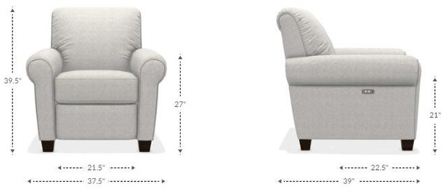 La-Z-Boy® Bennett duo® Charcoal Power Reclining Chair-4
