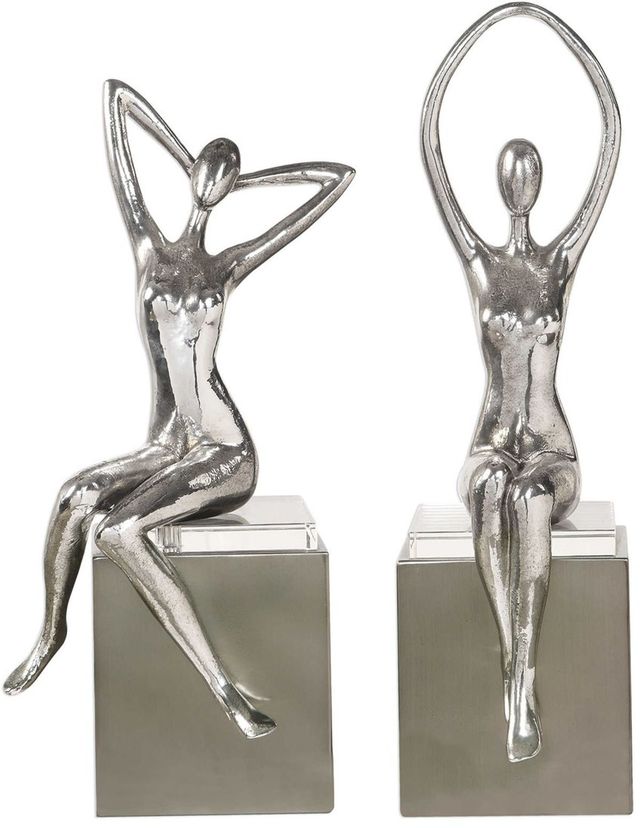 Uttermost by Billy Moon Set of Two Jaylene Silver Sculptures-1