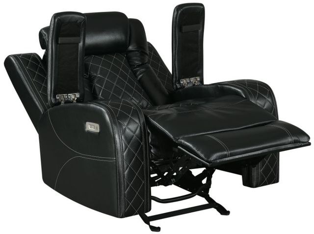 New Classic® Home Furnishings Orion II Black Power Glider Recliner-3