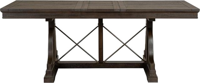 Magnussen Home® Westley Falls Graphite 72" Trestle Dining Table-4