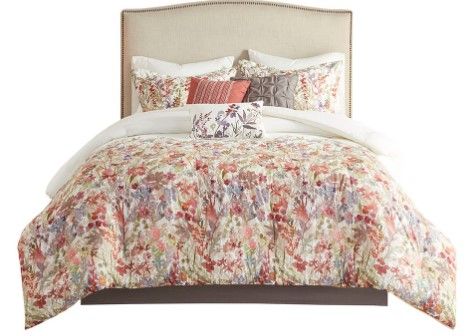 Olliix by Madison Park Mariana 7 Piece Multi King Cotton Printed Comforter Set-0