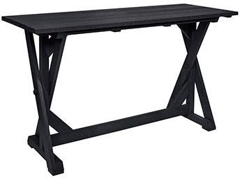 C R Plastics Harvest 72" Black Bar Table-0