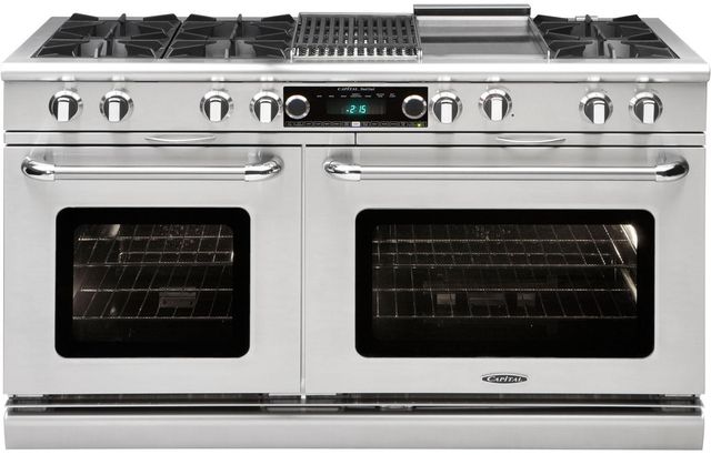 Capital Cooking™ Connoisseurian 60" Stainless Steel Pro Style Dual Fuel Range-0