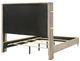 Coaster® Lucia Beige Queen Upholstered Wingback Panel Bed-2