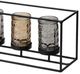 A & B Home Jurupa 4-Piece Black/Brown Candle Holder Set-1