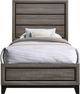 Coaster® Watson Rustic Grey Oak Twin Bed-4