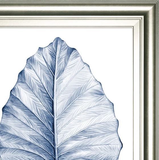 Classy Art Indigo Tropical Leaves III by Megan Meagher Wall Art-1