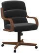 Chromcraft Customizable Nova Swivel Tilt Caster Casual Dining Chair-4