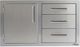Alfresco™ 31.88" Stainless Steel Three Drawers with Door On Left-0