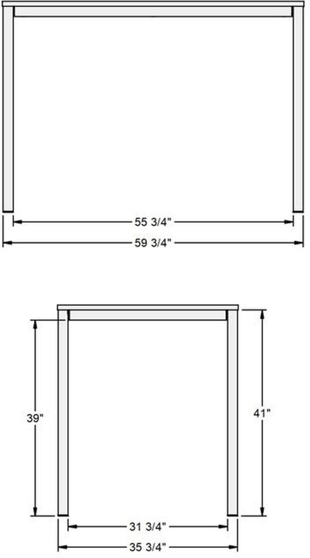 Amisco Customizable Ricard Solid Birch Bar Table with Decorative Bolts Tabletop-2