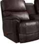 La-Z-Boy® Trouper Walnut Leather Manual Reclining Loveseat with Console-1