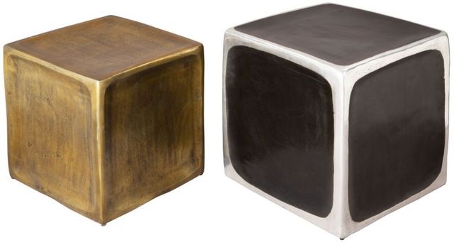 Zuo® Modern Brics 2-Piece Black/Gold/White Side Table Set-0
