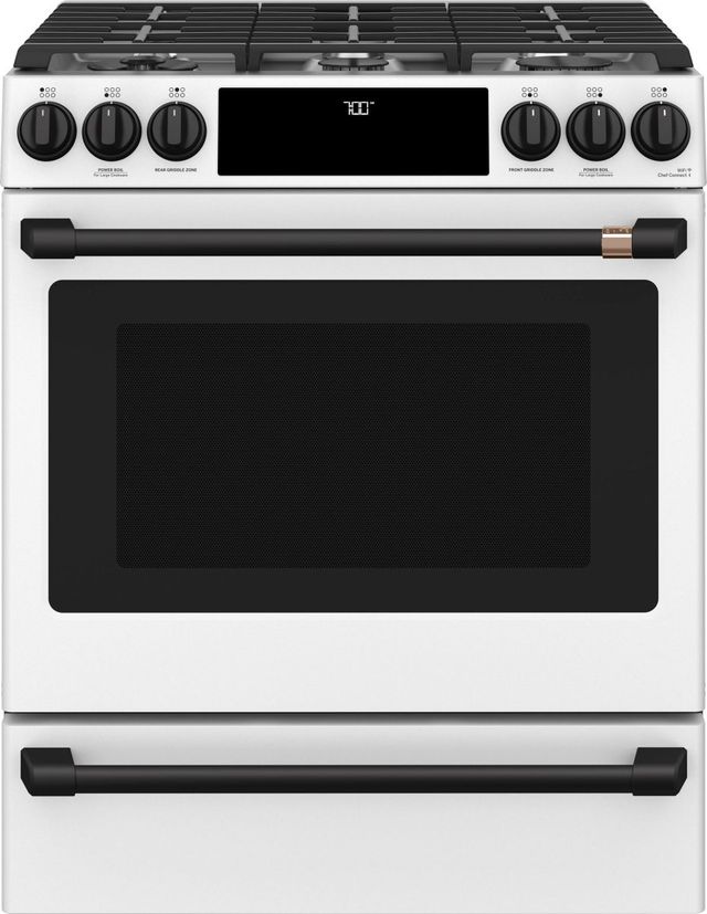 Café™ Flat Black Front Control Gas Knobs and Handle Kit-3