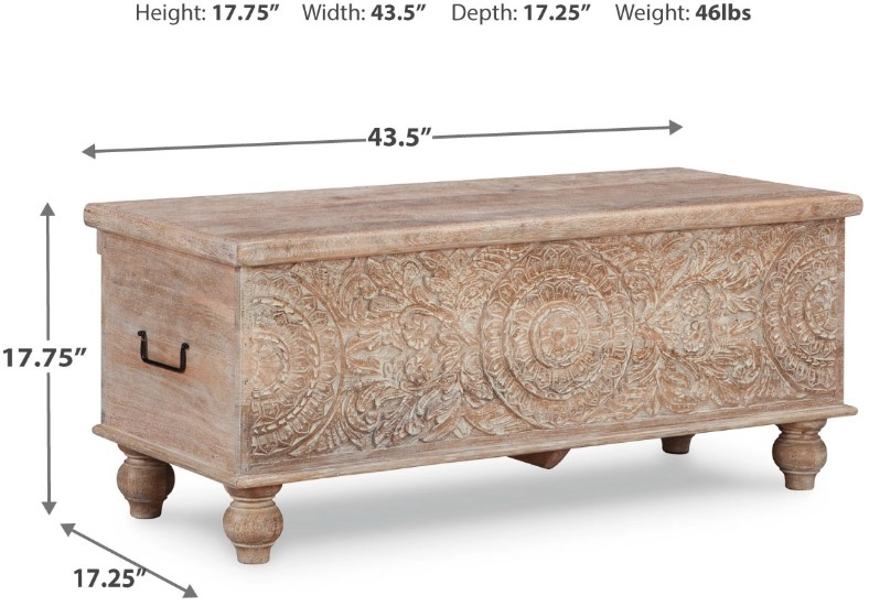 Signature Design by Ashley Fossil Ridge Storage Bench - Thumbnail 5